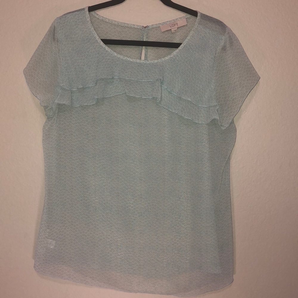 LOFT ruffle detail blouse